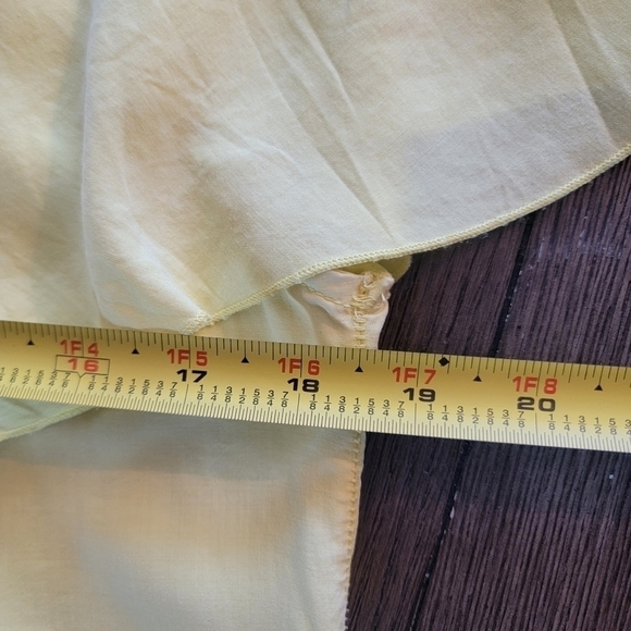 Zara Yellow One Shoulder Ruffle Top L - Picture 9 of 11